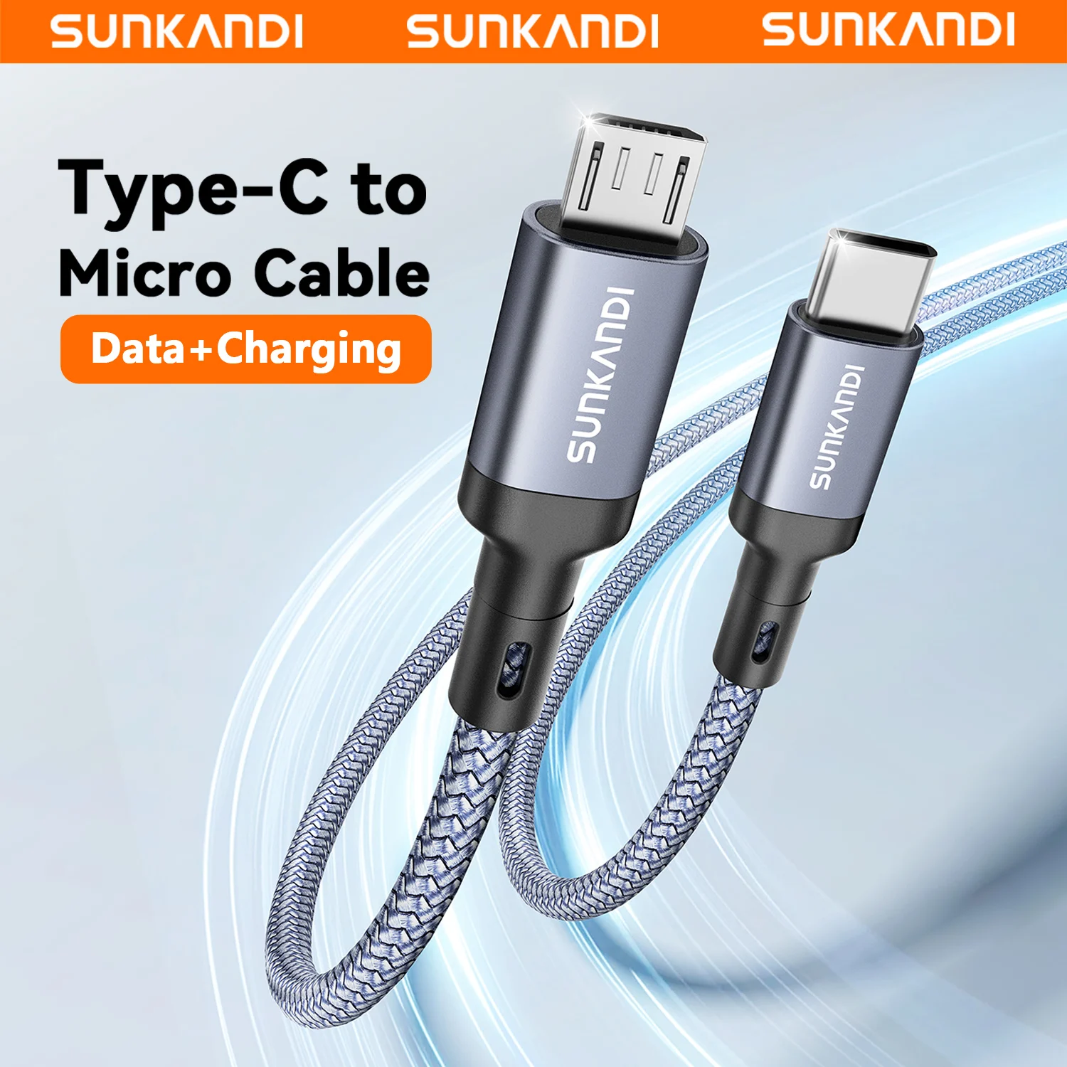 SUNKANDI USB C to Micro USB Cable, USBC to Micro USB OTG 480Mbps Cord for Wall Chargers, MacBook Pro, Air, Galaxy S22