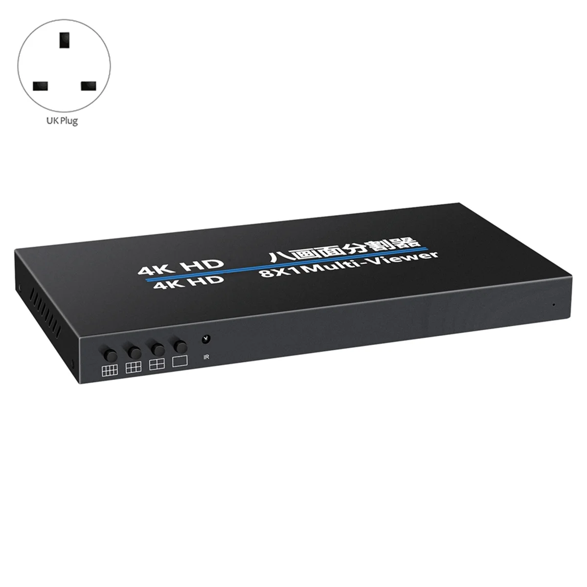 

COTS-t4K HDMI-совместимый четырехъядерный разделитель экрана с несколькими плечами 8X1 Бесшовное переключение Многоэкранный видеоразветвитель Великобритания