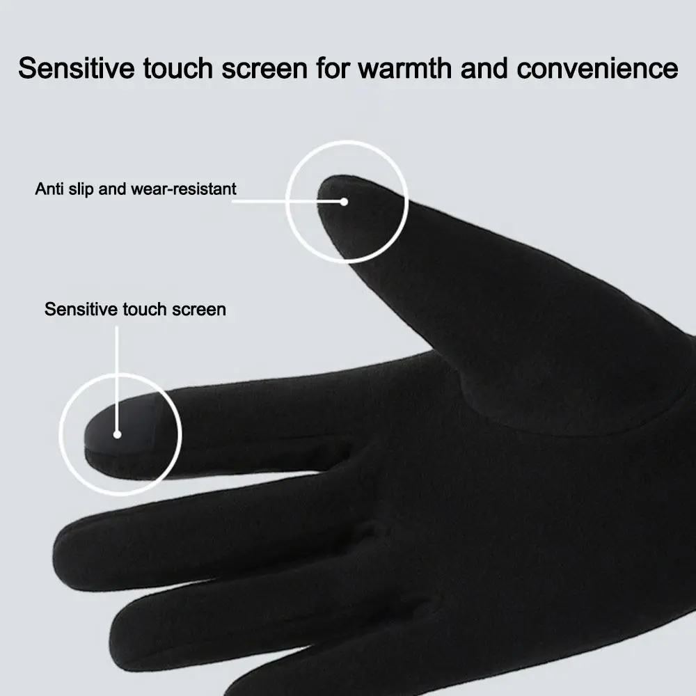 Cold Proof Autumn Winter Gloves Windproof Thermal Thick Snow Gloves Full Finger Gloves Thickened Touch Screen Gloves