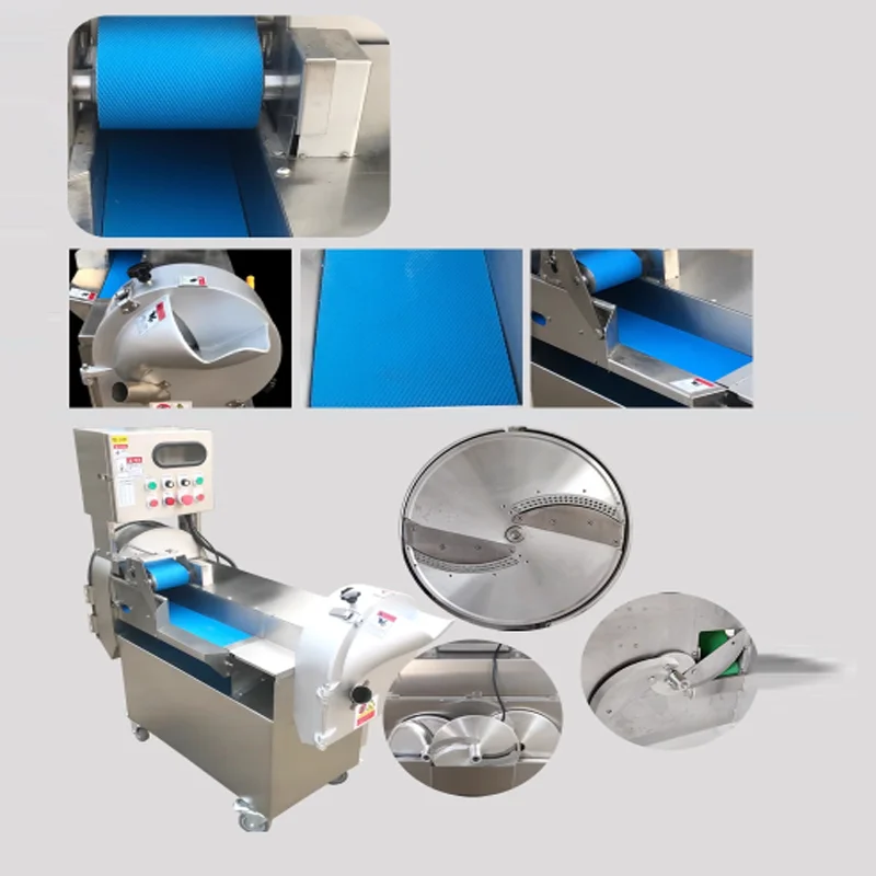 Fully Automatic Multi-Functional Vegetable Cutter High-quality Double Head Cabbage and Eggplant Dicing Machine