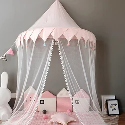 Tienda tipi de algodón para niños, casa de juegos, castillo plegable, dosel, cortina de cama, red de cuna para bebés, decoración de habitación para niños y niñas