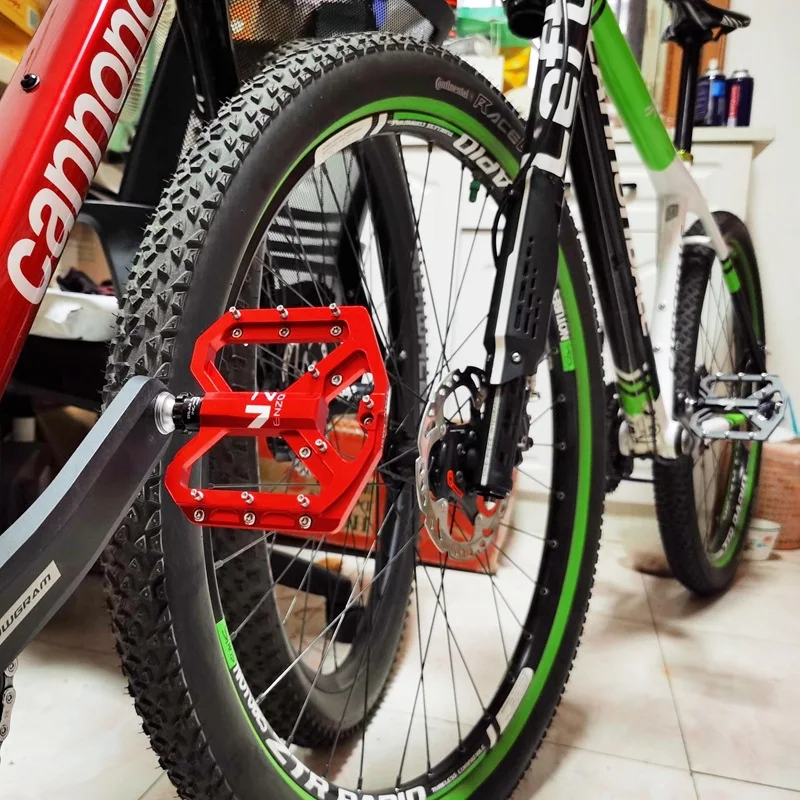 

New ENZO flat CNC bicycle pedals mountain bike 6-bearing pedals road bicycle pedals