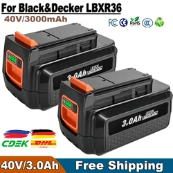 36V/40V Battery 3000mAh Replacement Battery For BL20362 BL2536 BL20362-XJ BL2536-XJ Batteries