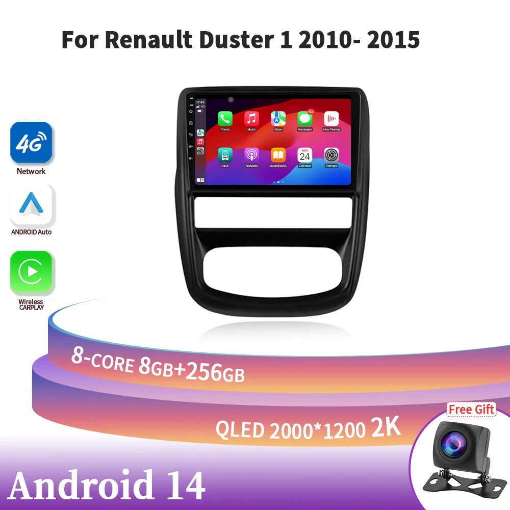 

Android 14 For Renault Duster 1 2010-2015 Head Unit Car Radio Multimedia Navigation 4G GPS Auto Wireless Carplay Stereo Screen