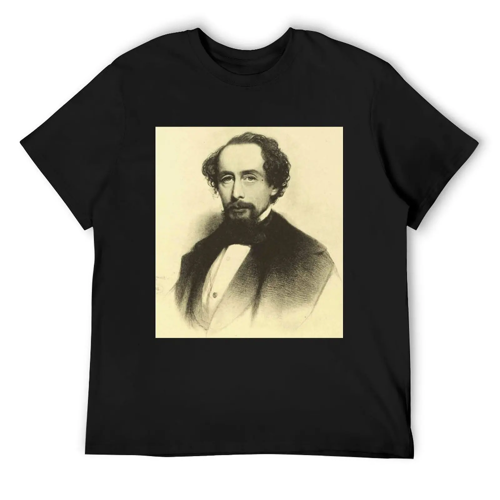 

Vintage Charles Dickens Portrait T-Shirt boys whites summer clothes men graphic t shirts
