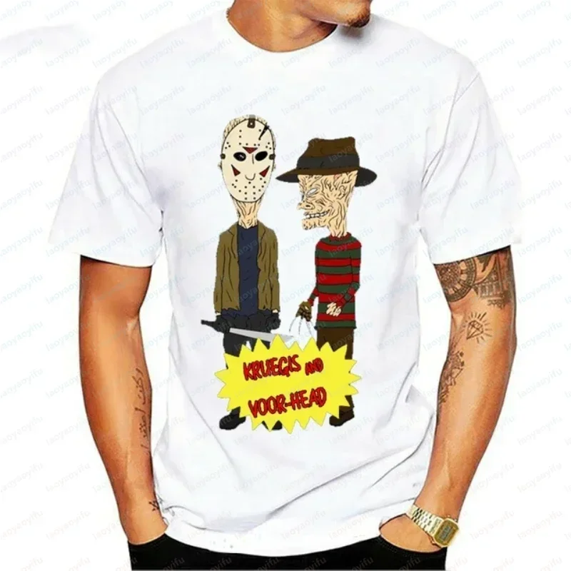 Kawaii Beavis and Butthead TShirts Novelty Funny Cartoon Graphic Tshirts Men Casual Clothing Summer Male Oversized Tshirt image 4