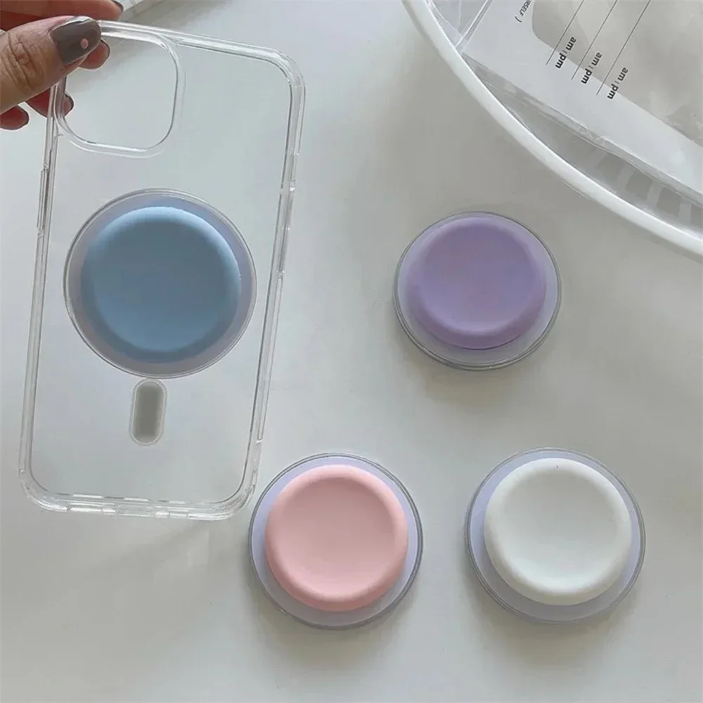 Корейский симпатичный однотонный магнитный держатель-подставка для телефона Magsafe для IPhone 16, складной держатель для беспроводного зарядного устройства