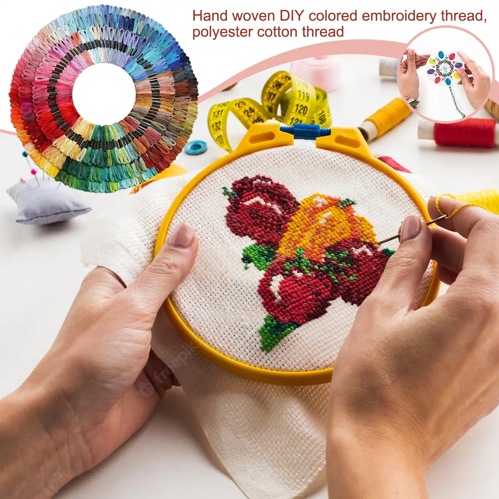 Embroidery Floss Embroidery String Supplies Sewing Arts Rainbow String For Handsewing Adults Kids Friendship Home Projects