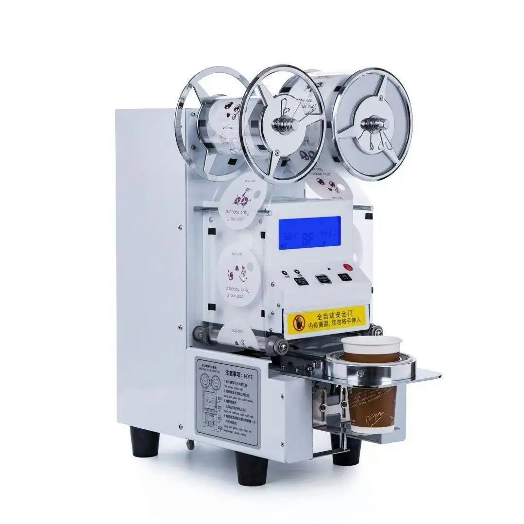 

New Commercial Heat Sealing Machine For Bubble Milk Tea Boba Tea And Plastic Cup High Productivity