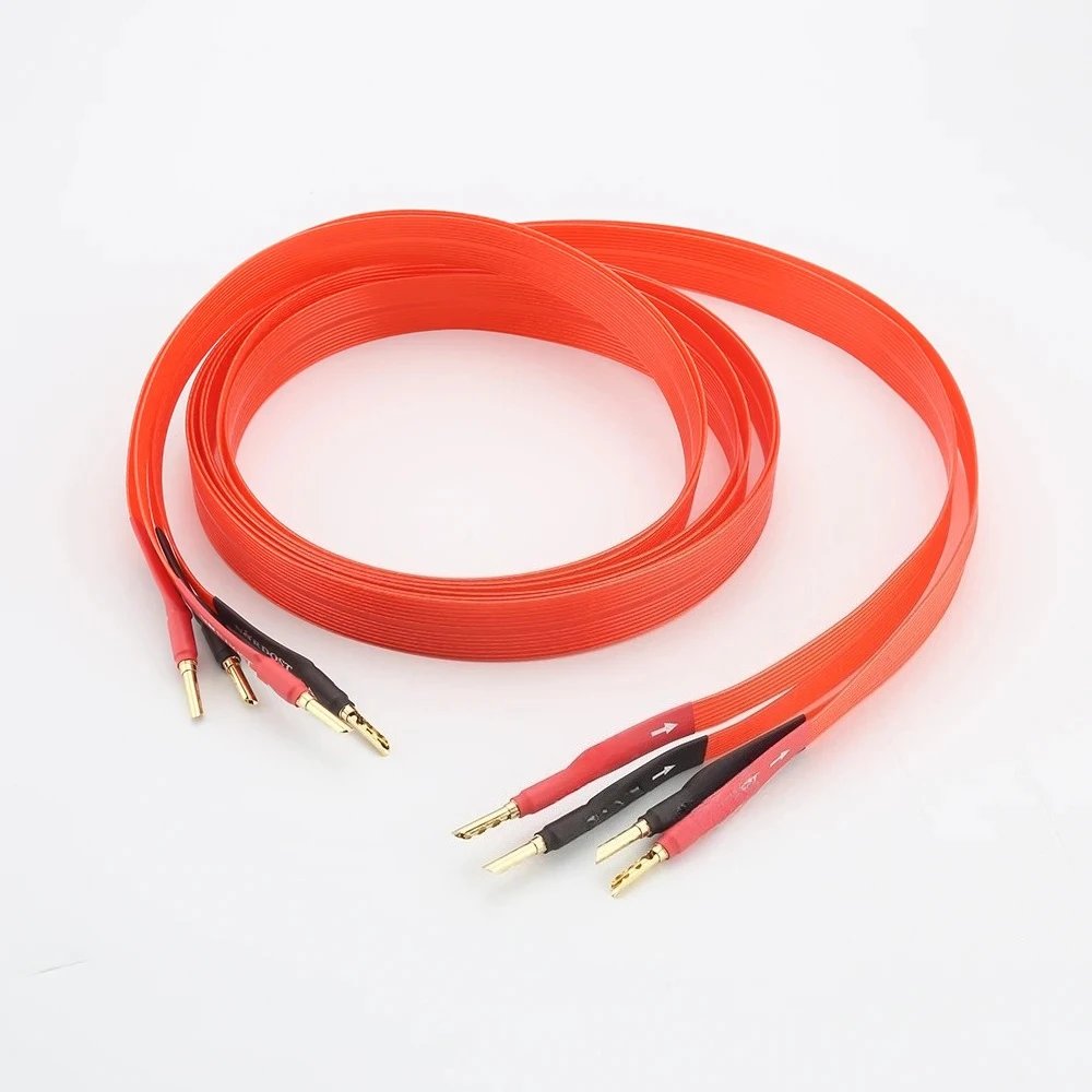 Nordost Red Dawn Hifi Speaker Cable Flatline 6N Loudspeaker Cable Silver-plated 99.9999% OFC Audiophile Audio Cable Amplifier