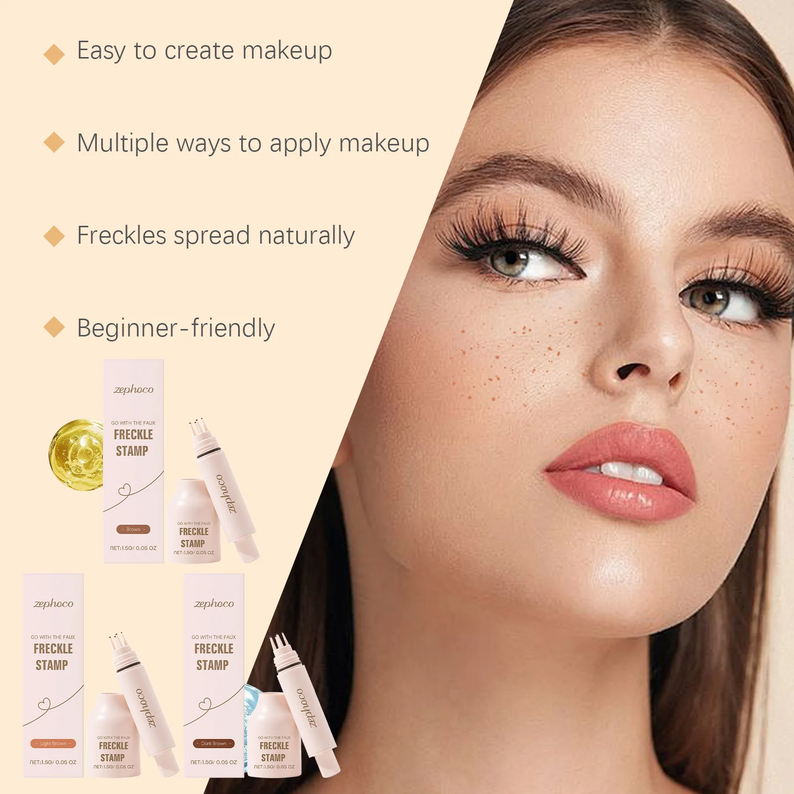 ナチュラルそばかすペンメイクアップ防水速乾性使いやすいフェイクそばかすブラウン化粧品顔そばかすツール毎日の写真メイク