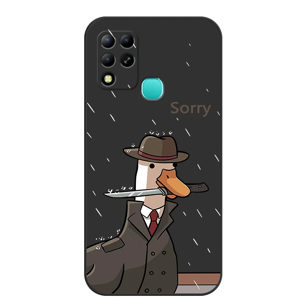 BLACK TPU CASE FOR TECNO SPARK GO 2023 2022 9 8 10 PRO 10C POP 7 6C POVA 4 NEO 2 5 COVER Funny Duck image 6