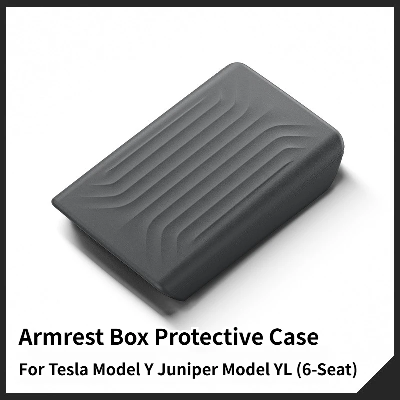 Für Tesla Model YL Model Y Juniper 2026 Mittelarmlehnen-Abdeckung TPE Mittelkonsolen-Deckel Schutzbox Gehäuse Innenraum-Zubehör
