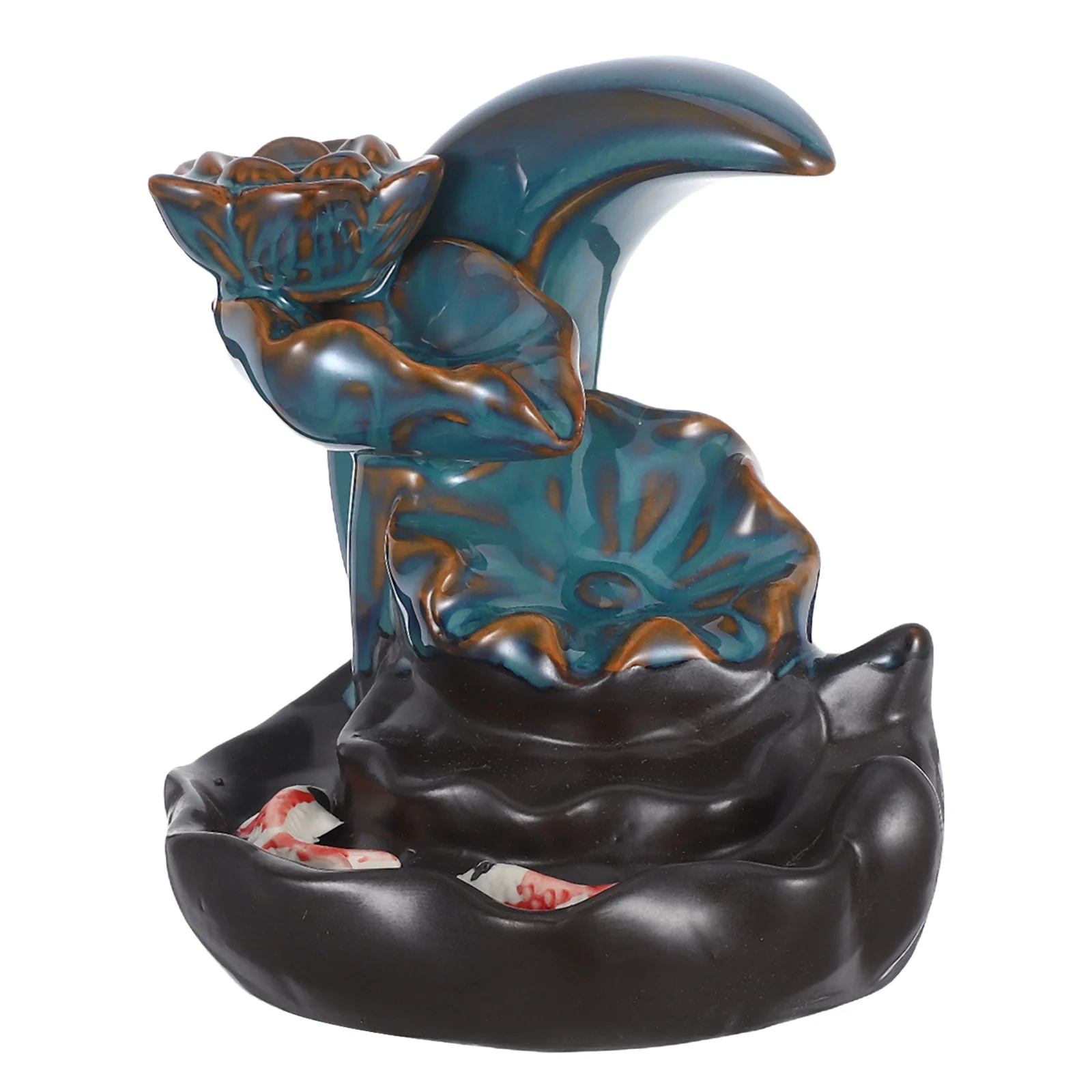 

NOLITOY Elegant Ceramic Backflow Incense Burner Handmade Home Office Decor Modern Traditional Censer Unique Design Ornament