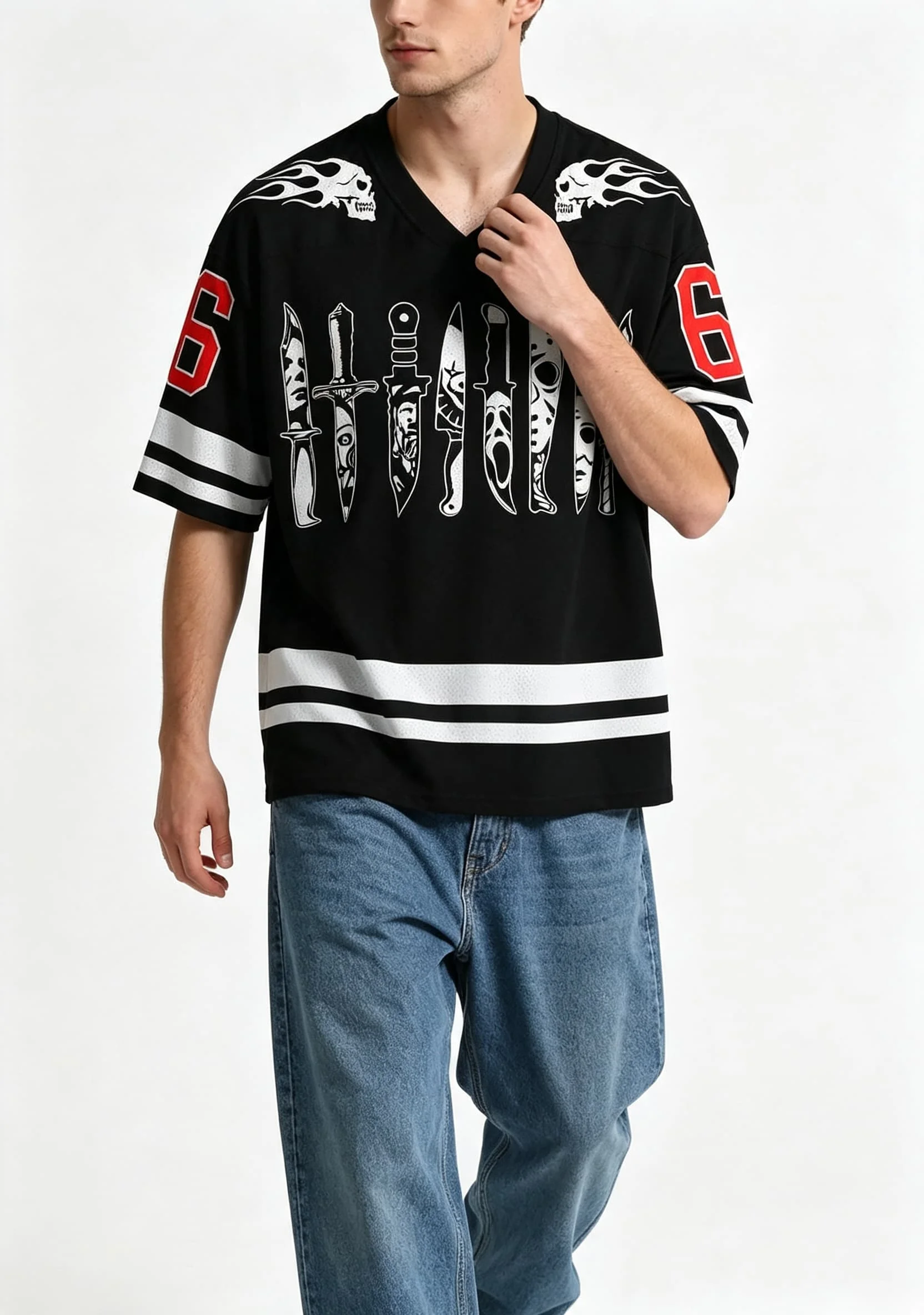 camiseta-casual-de-verao-com-listras-goticas-3d-para-homens-mulheres-e-meninos-decote-em-v-secagem-rapida-mangas-curtas-para-criancas-e-pais
