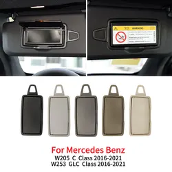 Car Interior Front Sun Shade Visor Makeup Cosmetic Mirror Cover For Mercedes Benz C GLC Class W205  W253 C180 C200 GLC260 GLC300