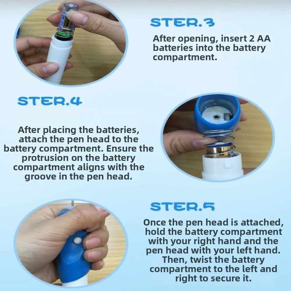 Lightweight Electric Quilling Pen Smooth Rotation Blue Quilling Art Tool With Support Plate Handheld Slotted Quilling Pen