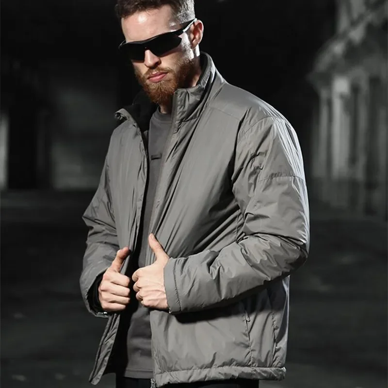 Mens Outdoor Cycling Hunting Climbing Warm Waterproof Heat Reflection Retractable Winter Thermal Thicken Tactical Coat