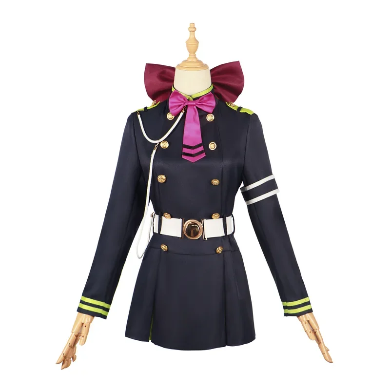 Japanese anime Owari no seraph Owari no seraph Hiiragi Shinoa cosplay costume purple uniform anime Full Halloween party costume