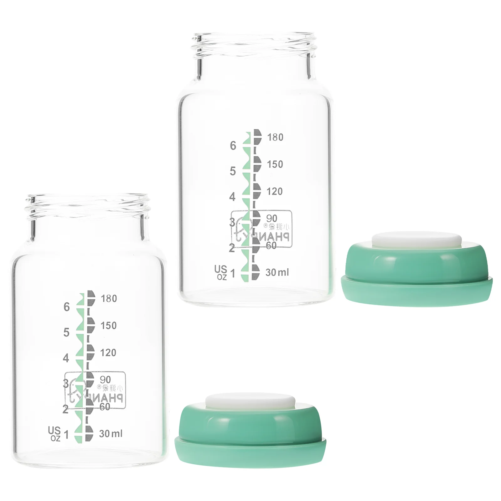 2 Pcs Preservation Bottle Breast Milk Feeding Mother Baby Bottles for Newborn Glass Storage Container