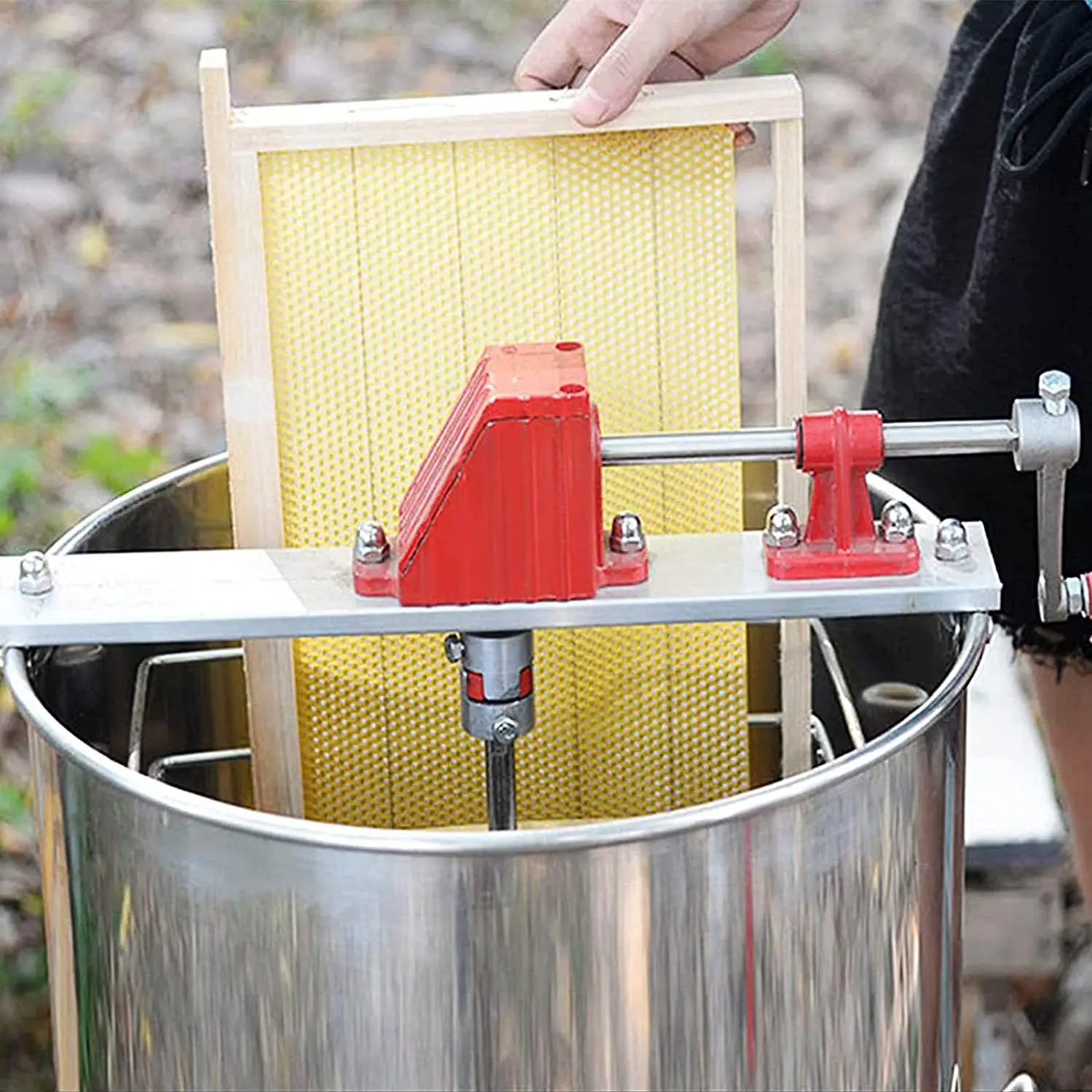 Manual Honey Extractor Reversible Stainless Steel Centrifuge Processing Machine