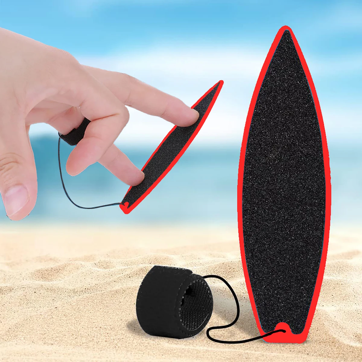 1PC Finger Surfboard, Mini Fingerboard Toy, Relieve Stress Surfboard, Cool Finger Surf Board for Kids Teens Adults