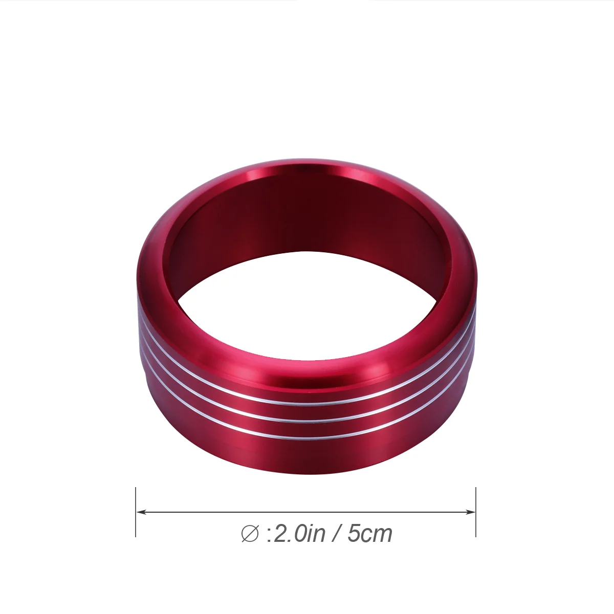 3 Pcs Car Dial Covers Air Condition Ring Conditioner Anodized Aluminum Knob Button Rings for under Ribbed Design