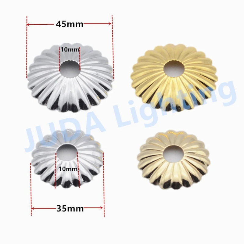 35mm 45mm Metal Cover Cap Iron Hardware Parts Connection Cap Decorative Iron Cap for Chandeliers LED Crystal Light Ceiling Lamps