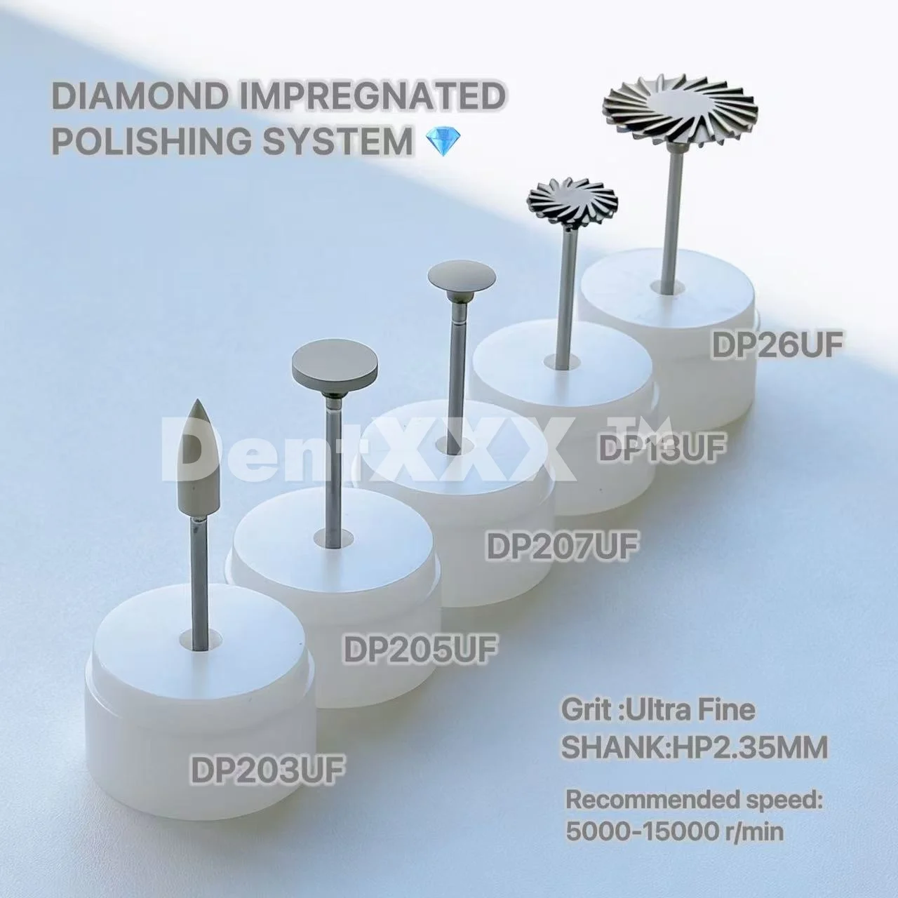 

Алмазная полировальная головка Grit UITRA-FINE, импрегнированная алмазами, 2,35 мм, для финишной обработки и полировки