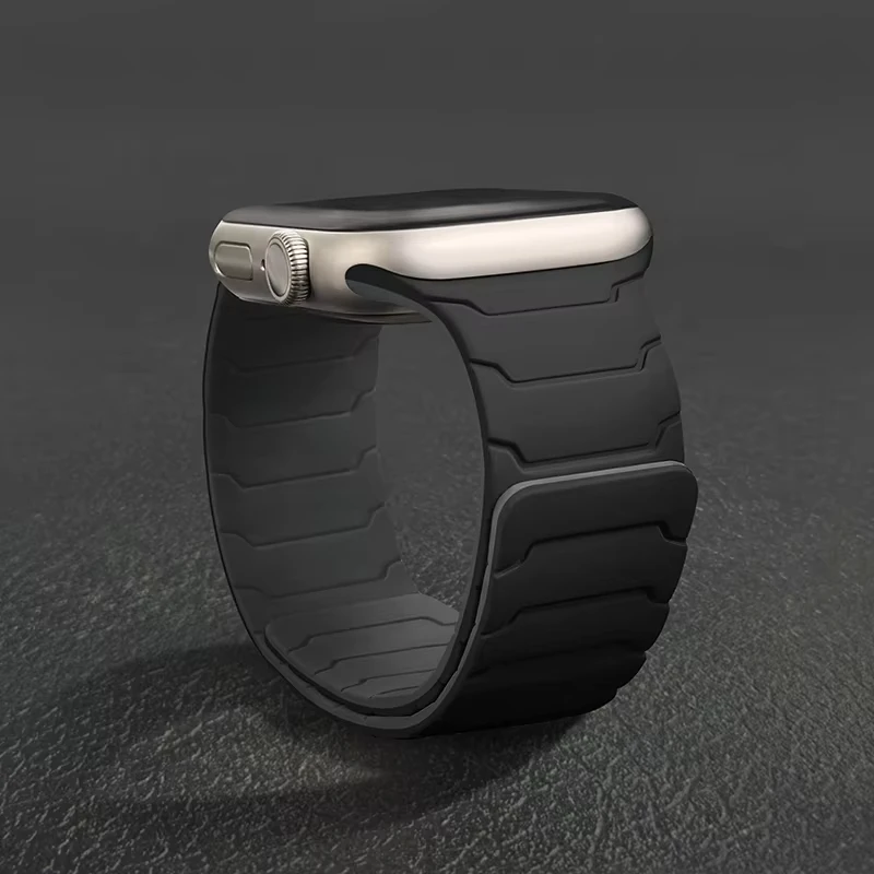 Magnetische Armbänder für Apple Watch 45mm 46mm 49mm 44mm 40mm 41mm 42mm Silikonarmband IWatch Series 11 10 SE 9 8 7 Ultra3