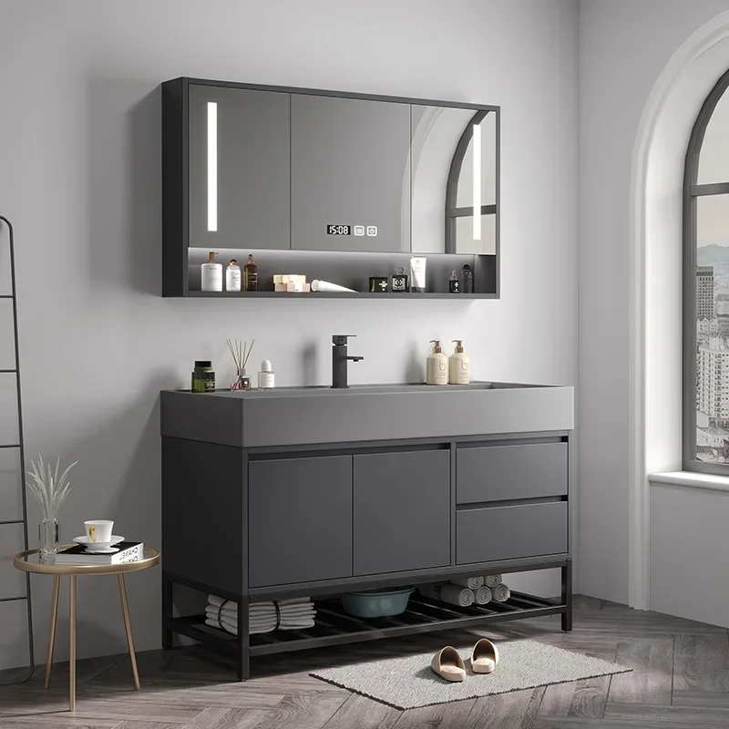

Display Integrated Bathroom Cabinet Drawer Girls Smart Floating Bathroom Cabinet Vanity Mirror Desk Gabinete Unique Furniture