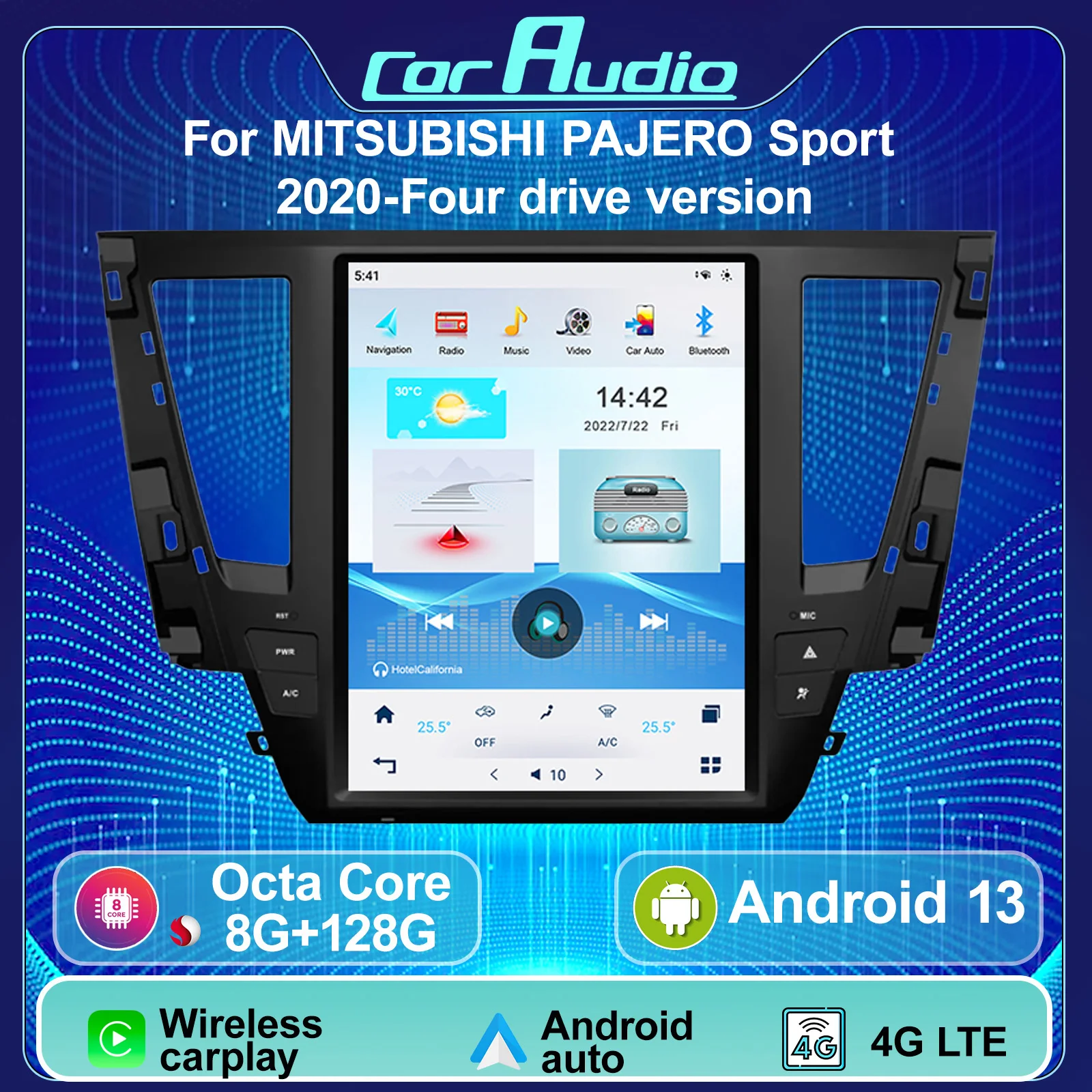 

12.1'' Android Car Multimedia Player For MITSUBISHI PAJERO Sport 2020-Four Drive GPS Navigation bluetooth Player Carplay