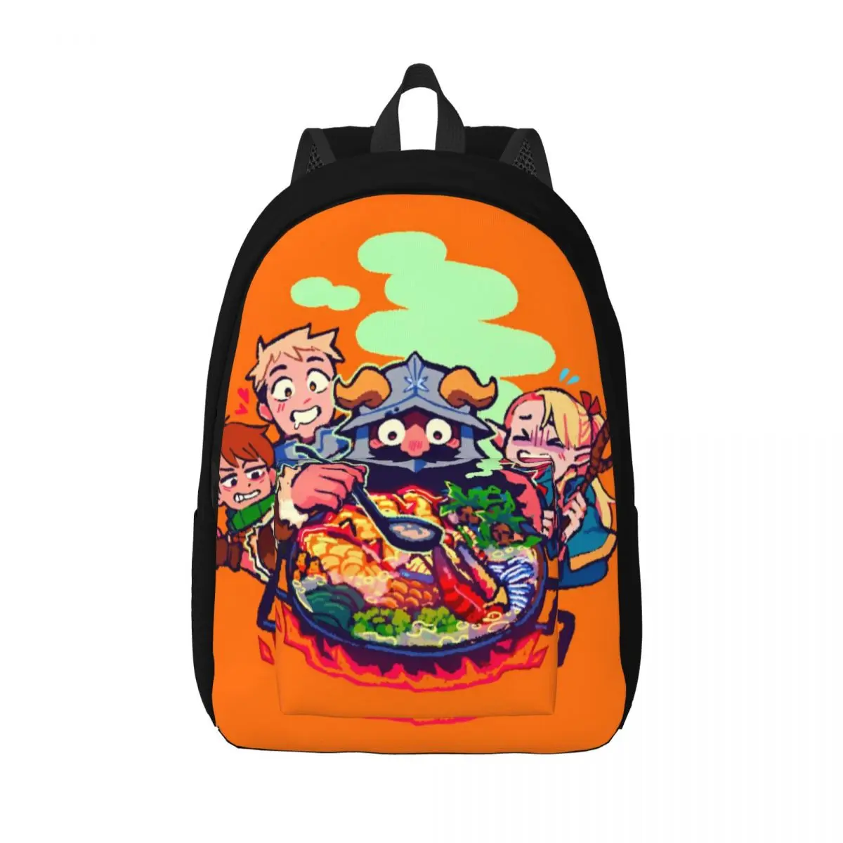 Delizioso In Dungeon Meshi Anime Cartoon Food zaino per adolescenti Outdoor Student Work Daypack per uomo donna College Canvas Bags