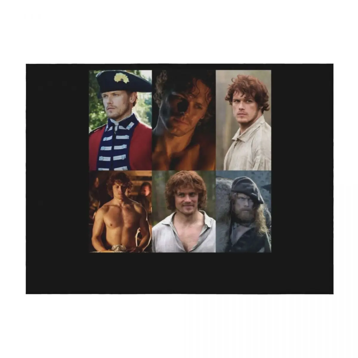 

People Call Me Jamie Fraser Collage Sam Heughan Retro Wave Throw Blanket Luxury Throw Baby Decorative Sofas Blankets
