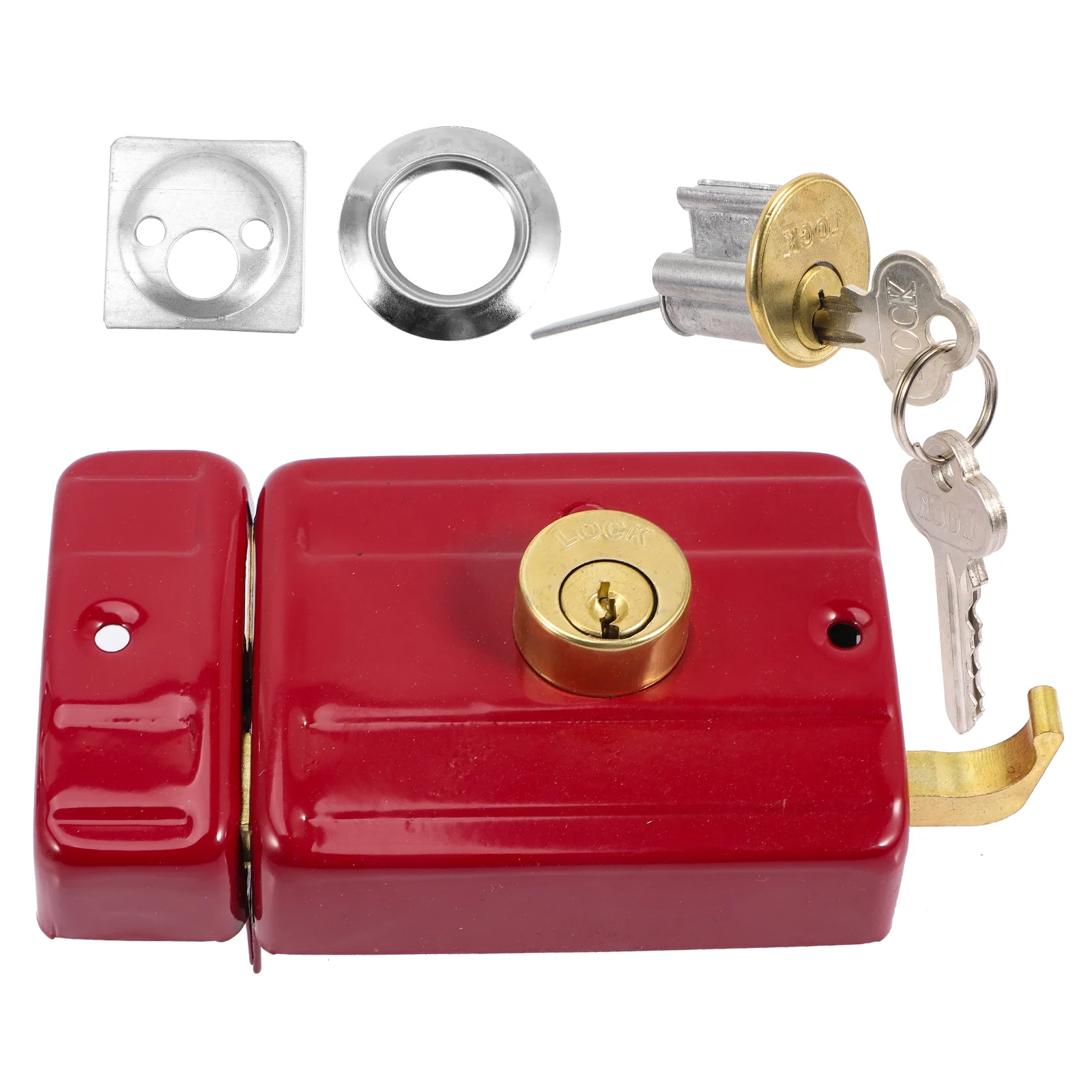 

Door Handle with Lock Dead Bolt Locks for Exterior Doors Gate Latch Interior Bolts