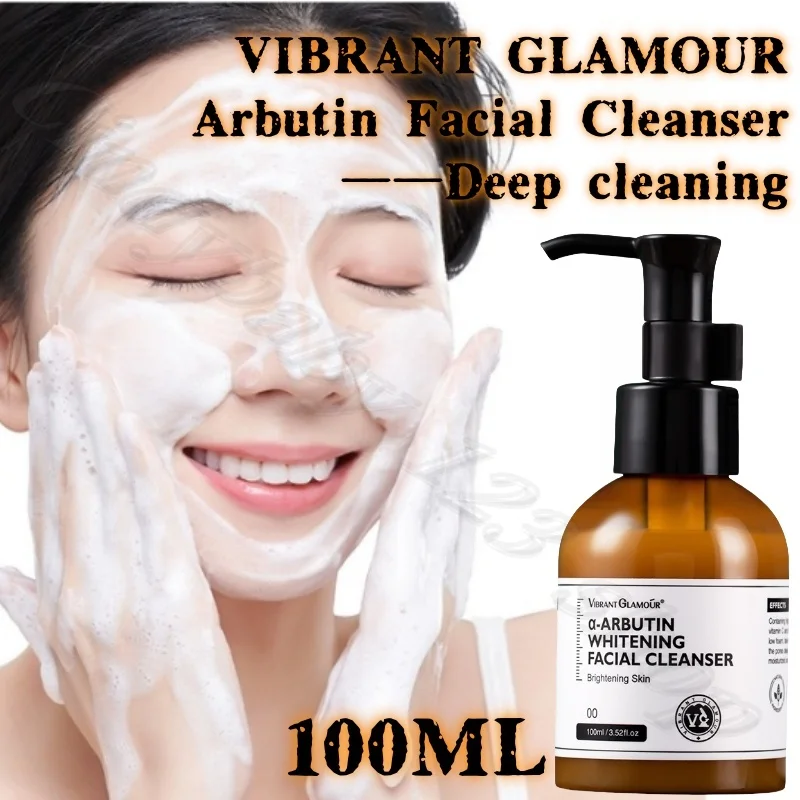 

VIBRANT GLAMOUR Arbutin Facial Cleanser Rich Foam Deep Cleansing Oil Control Moisturizing and Hydrating 100ml