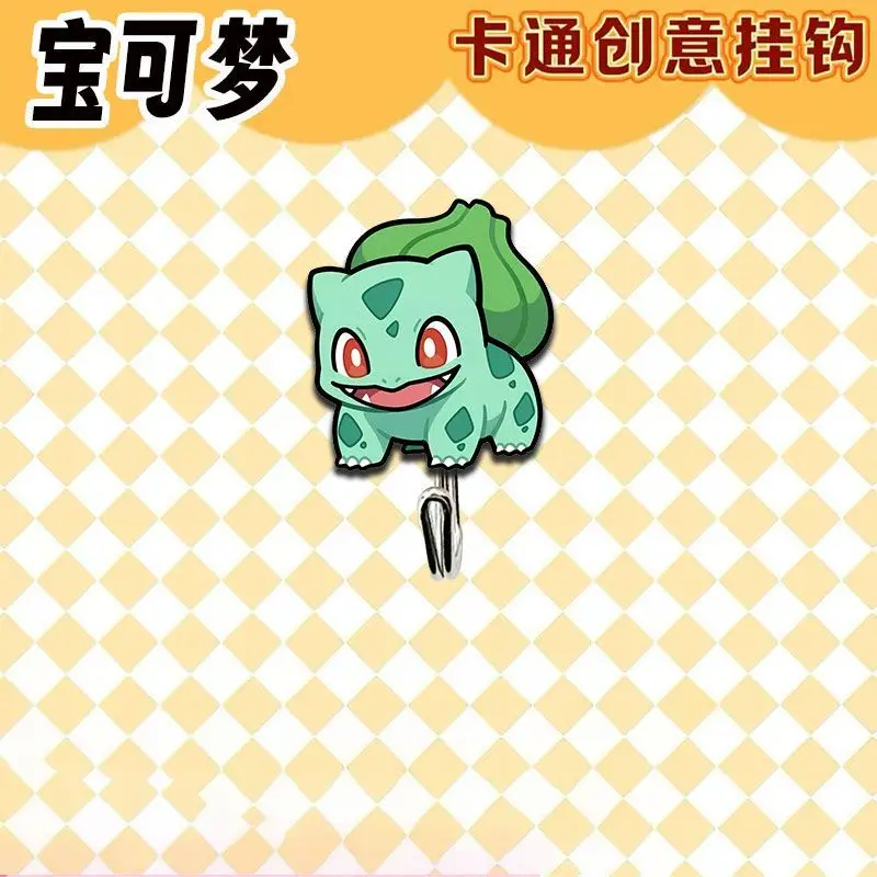 Cute and creative Pokémon-themed hooks for student dorms, bathrooms, and kitchen walls, no-drill adhesive hooks, fun gift view 6