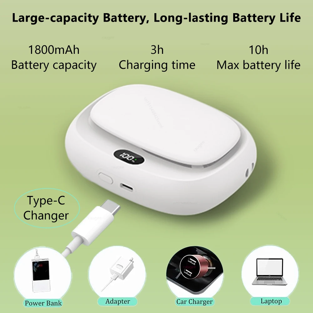 Ventilador de cintura portátil recarregável mini pendurado pescoço ventilador 5 velocidade ajustável ao ar livre ventilador de cintura portátil mini pessoal pequeno ventilador