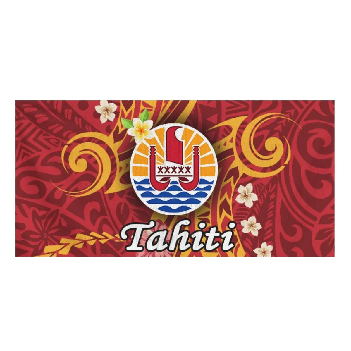 

Tahiti Polynesian Plumeria Design Bath Towel Fashion Beach Towel Face Hair Quick Dry Towel Soft Washcloth Pool Towels