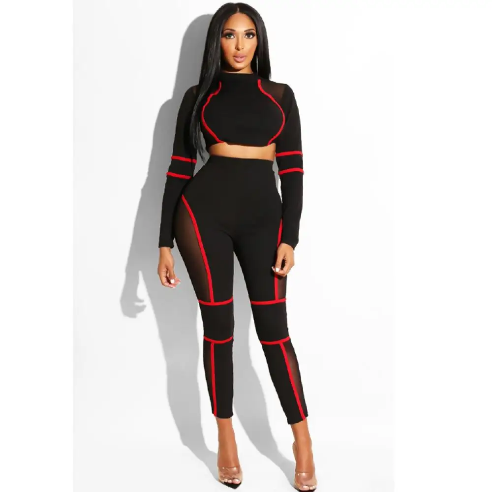 Fitness Hollow Yoga Set New Luminous Long Sleeve+Long Pant Athleisure Women Suit Gym Sports Legging Two Piece Set Sportswear