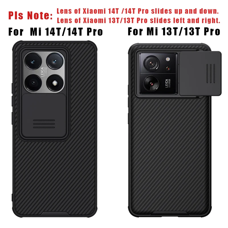 for Xiaomi Mi 14T Pro / 14T / 13T / 13T Pro 5G Case Nillkin Camshield Pro Lens Camera Protector Shockproof Back Cover