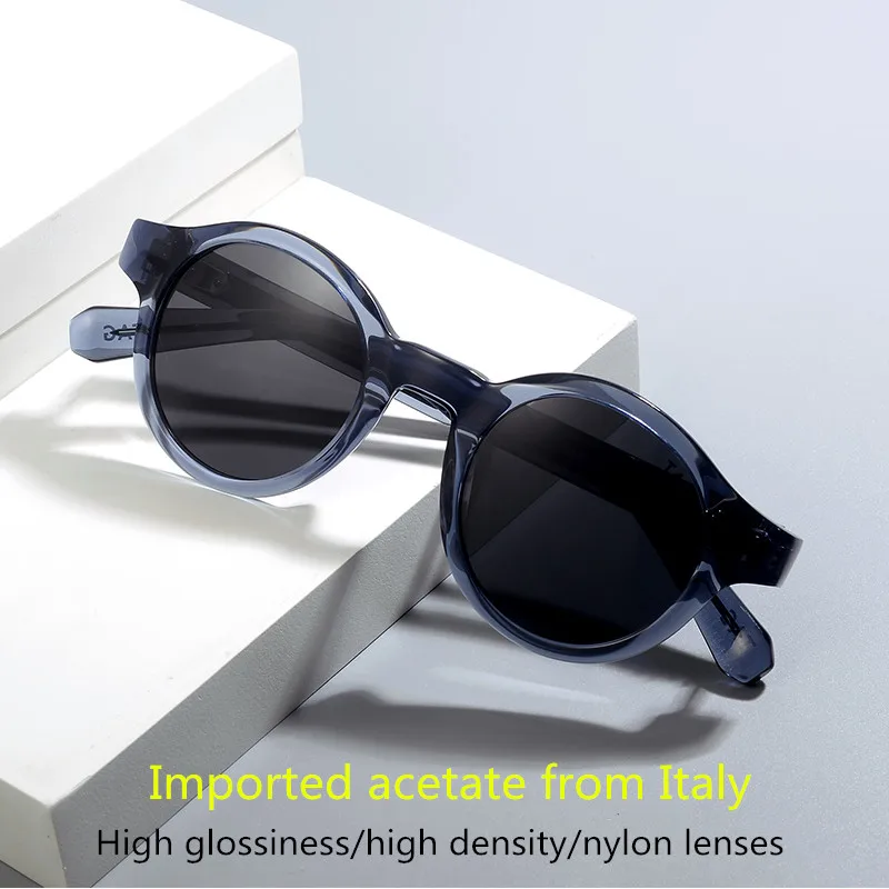 TAG Hezekiah luxury Brand vintage Polarized Sunglasses Men Women Retro round Driving Sun glasses Fashion UV400 acetate Sunglass