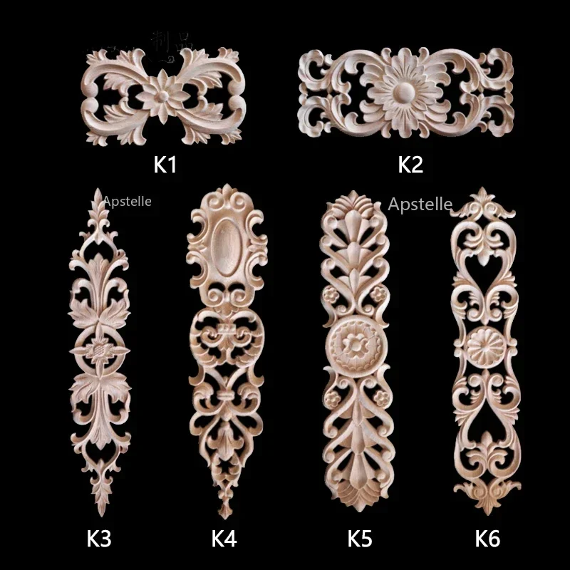 European Decals Home Decoration Accessories Solid Wood Flower Long Decals Factory Direct Sales Wholesale and Retail