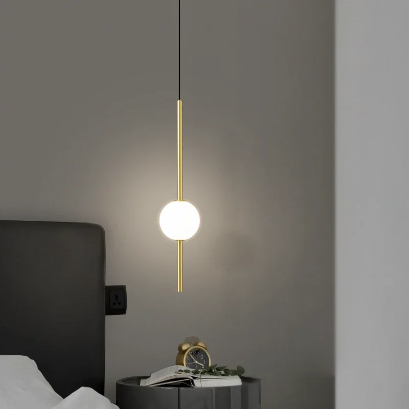 Hongcui lampes suspendues contemporaines en cuivre LED 3 couleurs lustre en laiton doré décor de conception luxueuse pour la chambre à coucher moderne de la maison