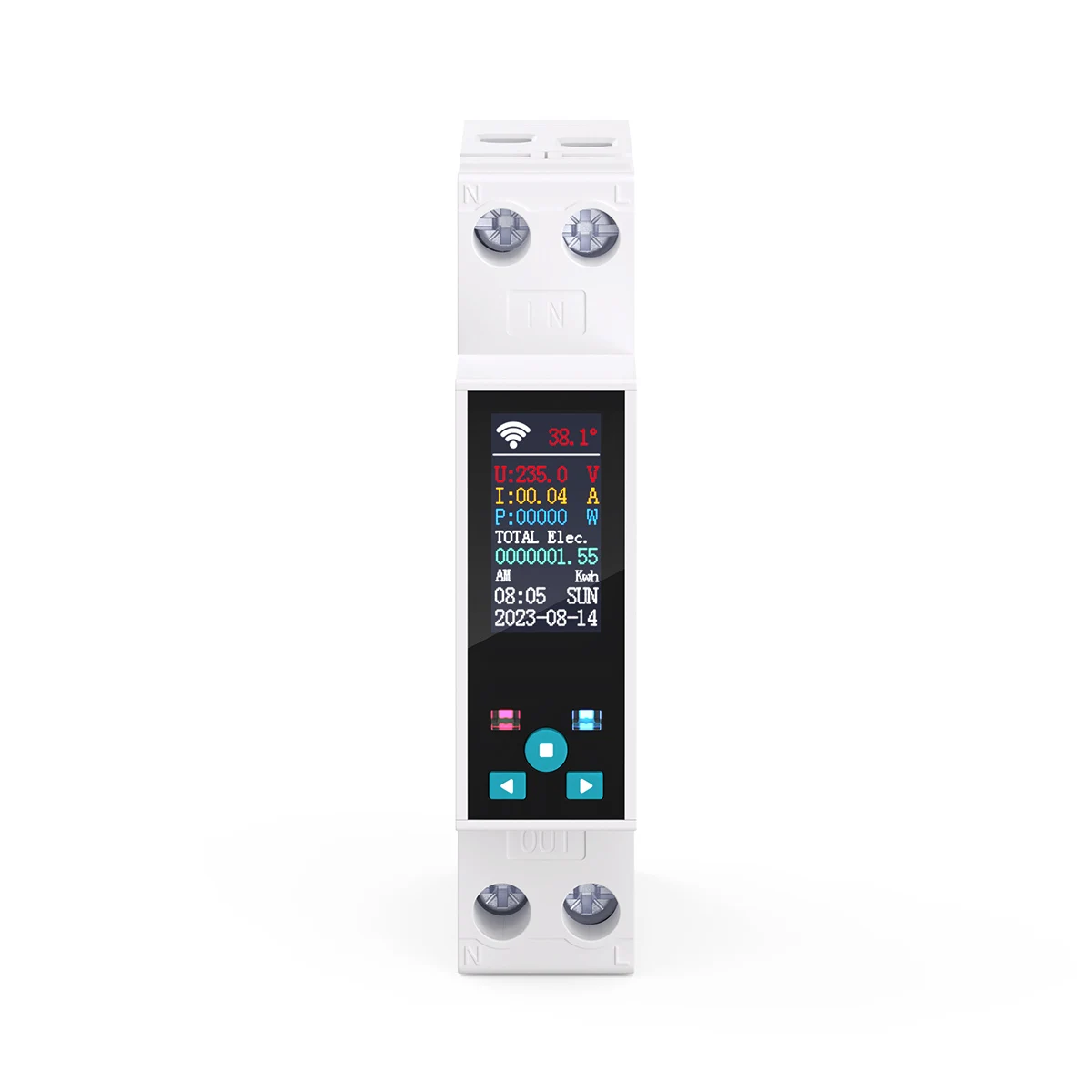 WiFi smart switch CE certified 1-50A 220V overload short-circuit protection radio meter energy miniature