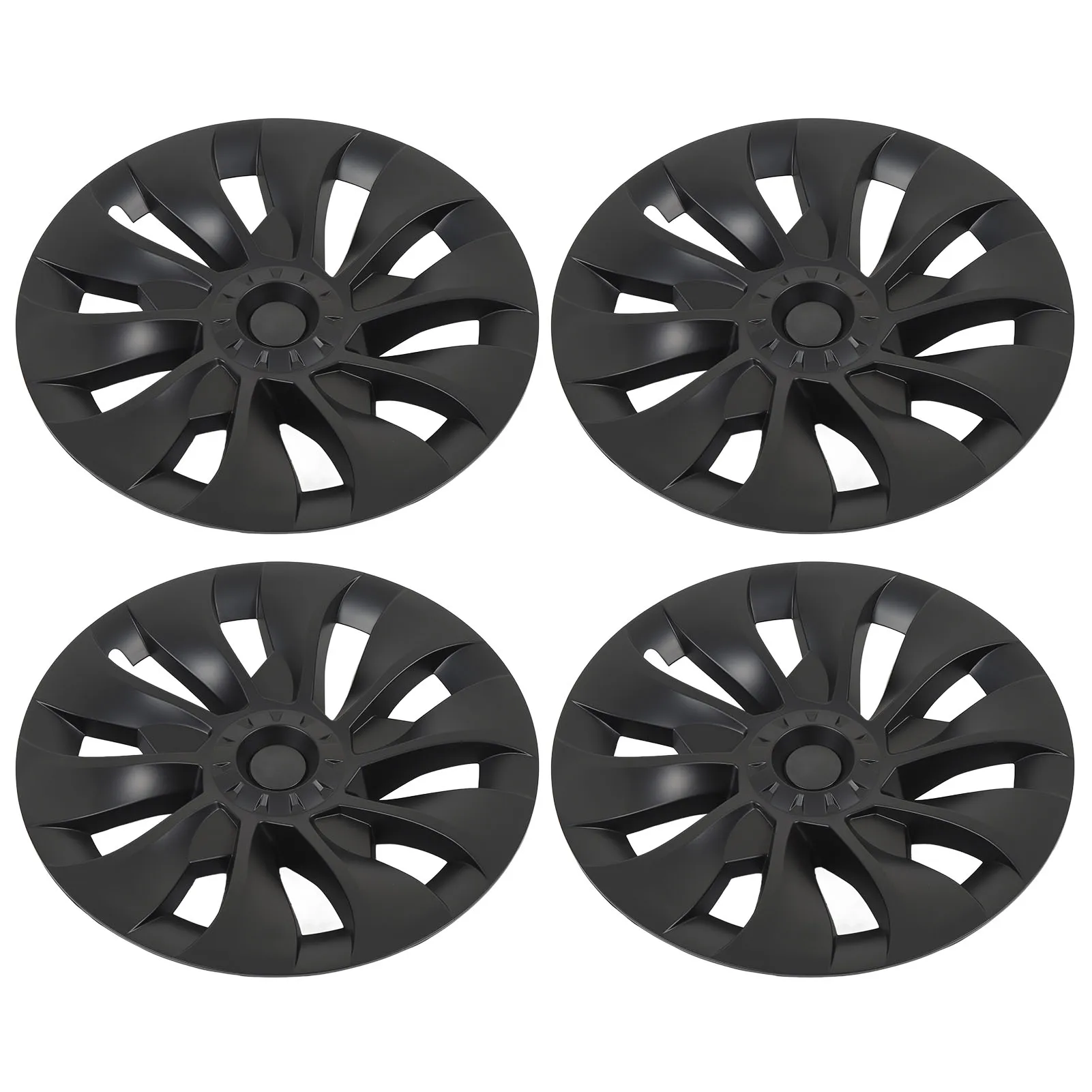 Fit For TESLA 18 Inch Wheels Cool Stylish Replacement Matte Black Sporty 18 Inch Wheel Hubcap Covers Rim Protector Caps