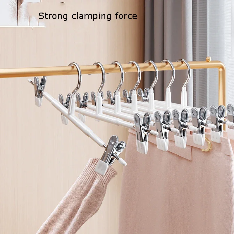 

5 Pcs Rack Clip Stainless Steel Trousers Wardrobe Clip Anti-slip Clothespin Pants Clamp Clothes Hanger for Skirts