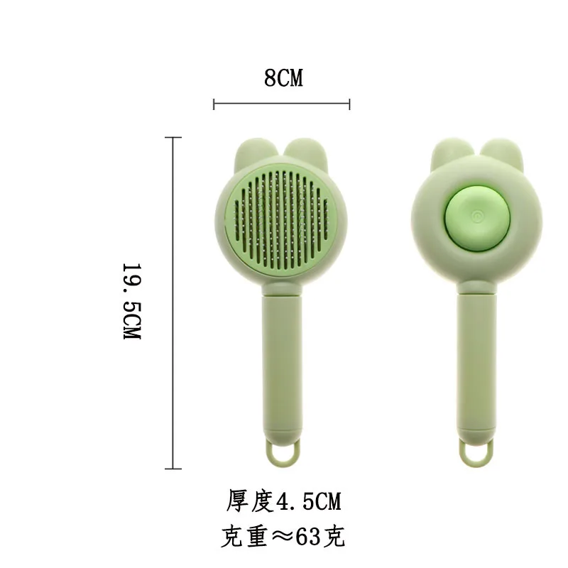 Portable Pet Slicker Brush One Click Self Cleaning Deshedding Comb for Cats Dogs Grooming Tool Fur Remover Flea Pin Brush