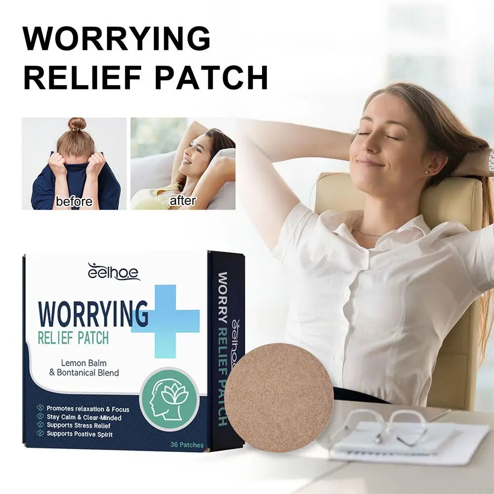 36PCS Headache Relief Plaster Improve Migraine Mental Anxiety Insomnia Relieve Stress Nerve Relax Help Sleeping Patch