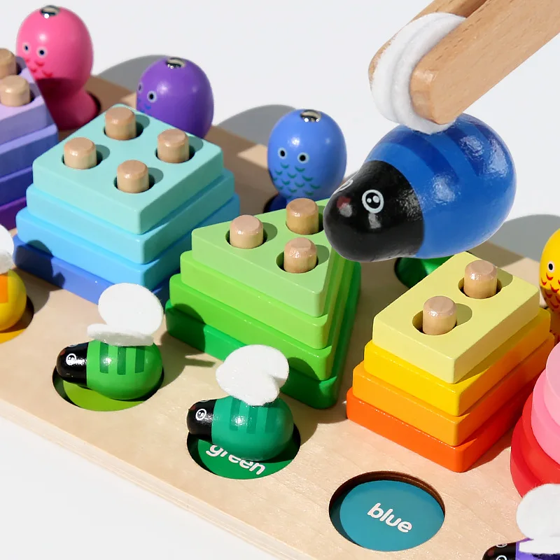 Educatief babyspeelgoed: Honingraat Bijenteken Kleurafstemming Spel Vinger Vaardigheidstraining Educatief speelgoed voor kinderen